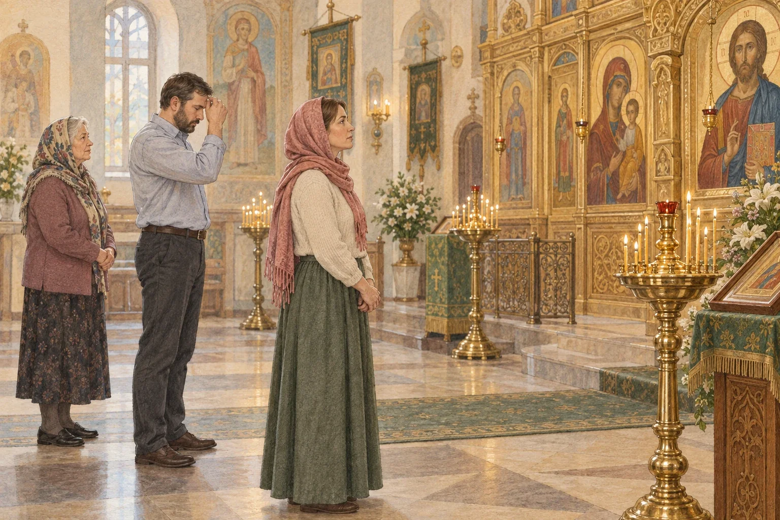 Поведение прихожан во время богослужения